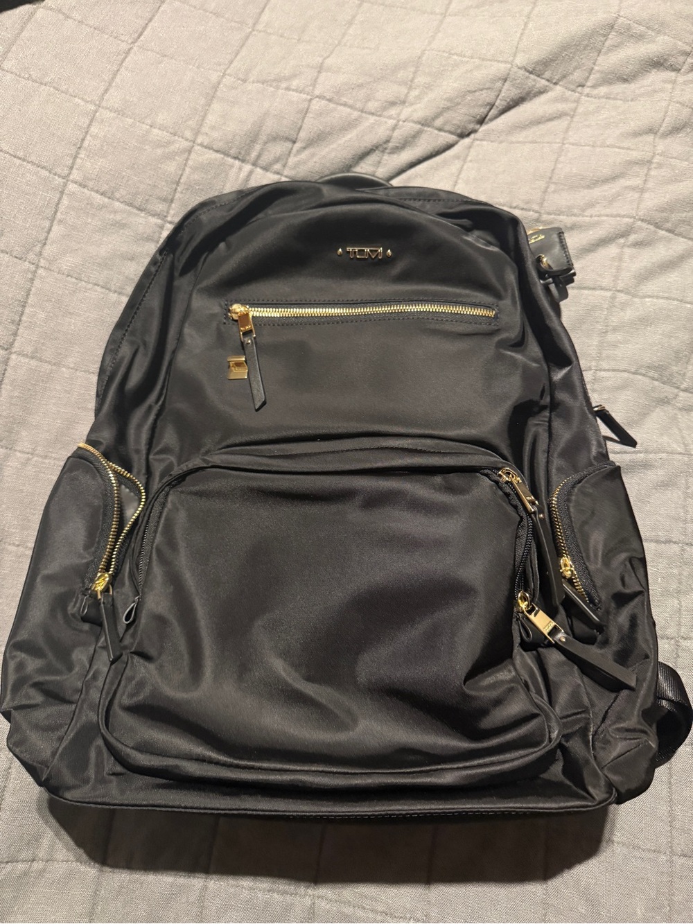 TUMI Women’s Voyageur Carson Black Nylon Backpack with Gold Hardware - brand new - Picture 5 of 11